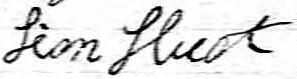 Signature de Léon Huot: 3 septembre 1839