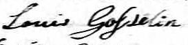 Signature de Louis Gosselin: 7 janvier 1851 Signature de Louis Gosselin: 7 janvier 1851