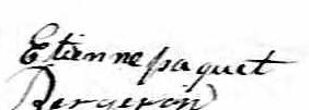 Signature de Etienne Paquet: 21 septembre 1819 Signature de Etienne Paquet: 21 septembre 1819