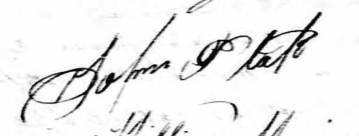 Signature de John Plak: 28 juin 1819 Signature de John Plak: 28 juin 1819