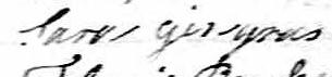 Signature de Sara Gingras: 19 novembre 1839 Signature de Sara Gingras: 19 novembre 1839