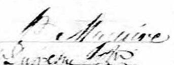 Signature de P Maguire: 23 décembre 1833 Signature de P Maguire: 23 décembre 1833