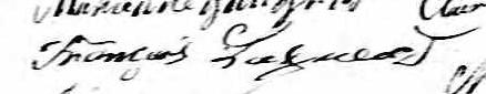 Signature de François Lagueut: 8 août 1826
