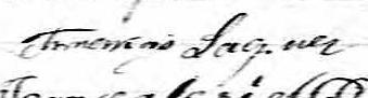 Signature de Francois Lagueu: 18 février 1833