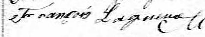 Signature de François Lagueux: 21 mars 1836