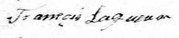Signature de Francois Lagueux: 10 mai 1836