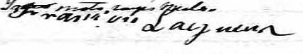 Signature de François Lagueux: 10 novembre 1849