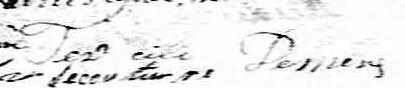Signature de Tercille Demers: 3 avril 1825 Signature de Tercille Demers: 3 avril 1825