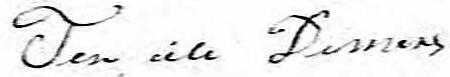 Signature de Tercile Demers: 26 octobre 1830 Signature de Tercile Demers: 26 octobre 1830