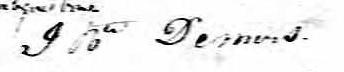 Signature de J Bte Demers: 25 octobre 1825 Signature de J Bte Demers: 25 octobre 1825