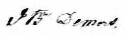 Signature de J Bte Demers: 25 octobre 1826 Signature de J Bte Demers: 25 octobre 1826