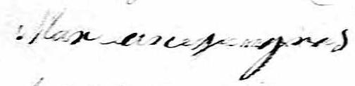 Signature de Marie Ane Gangras: 25 octobre 1826