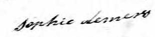 Signature de Sophie Demers: 15 octobre 1827