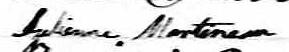 Signature de Julienne Martineau: premier mars 1845