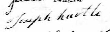 Signature de Joseph Huotte: 21 janvier 1828