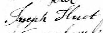 Signature de Joseph Huot: 14 février 1831