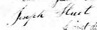 Signature de Joseph Huot dit Saint-Laurent: 21 février 1831