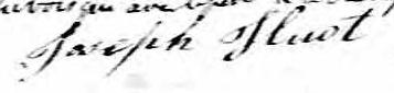 Signature de Joseph Huot: 6 juillet 1834