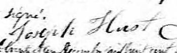 Signature de Joseph Huot: 31 décembre 1834