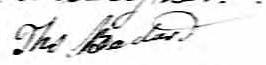 Signature de Ths Bedard: 28 janvier 1842 Signature de Ths Bedard: 28 janvier 1842