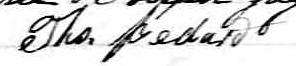 Signature de Ths. Bedard: 4 octobre 1845 Signature de Ths. Bedard: 4 octobre 1845