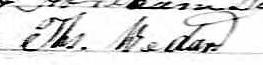 Signature de Ths. Bedard: 10 novembre 1846 Signature de Ths. Bedard: 10 novembre 1846