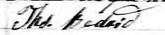 Signature de Ths. Bedard: 24 novembre 1850 Signature de Ths. Bedard: 24 novembre 1850