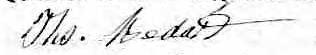 Signature de Ths. Bedard: 26 mars 1857 Signature de Ths. Bedard: 26 mars 1857