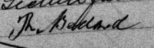 Signature de Th. Bedard: 3 septembre 1879 Signature de Th. Bedard: 3 septembre 1879