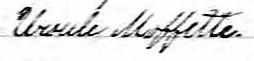 Signature de Ursule Moffette: 13 janvier 1848 Signature de Ursule Moffette: 13 janvier 1848
