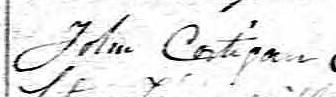 Signature de John Cortigan: 2 février 1835 Signature de John Cortigan: 2 février 1835