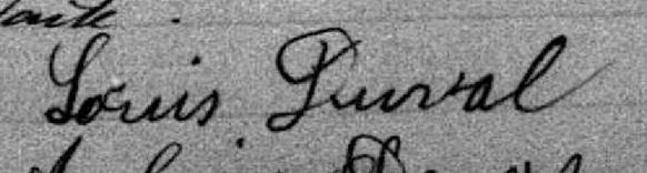 Signature de Louis Duval: 10 mars 1896 Signature de Louis Duval: 10 mars 1896
