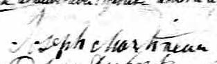 Signature de Joseph Martineau: 27 novembre 1832 Signature de Joseph Martineau: 27 novembre 1832