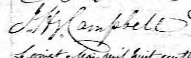Signature de J. H. Campbell: 19 mai 1834 Signature de J. H. Campbell: 19 mai 1834