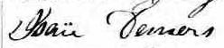 Signature de Isaïe Demers: 14 mars 1857 Signature de Isaïe Demers: 14 mars 1857