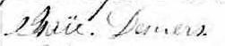 Signature de Isaïe Demers: 31 août 1869 Signature de Isaïe Demers: 31 août 1869