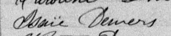 Signature de Isaïe Demers: 17 janvier 1888 Signature de Isaïe Demers: 17 janvier 1888