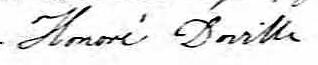 Signature de Honoré Doville: 31 octobre 1842 Signature de Honoré Doville: 31 octobre 1842