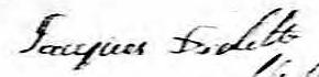 Signature de Jacques Drolette: 3 novembre 1835 Signature de Jacques Drolette: 3 novembre 1835