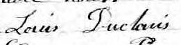 Signature de Louis Dubois: 4 janvier 1867 Signature de Louis Dubois: 4 janvier 1867