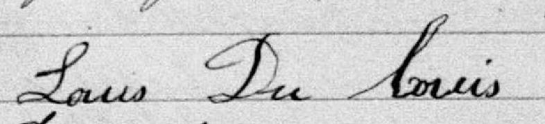 Signature de Louis Du Buis: 16 septembre 1878 Signature de Louis Du Buis: 16 septembre 1878