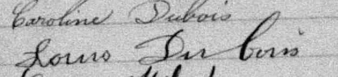 Signature de Louis Dubois: 4 octobre 1886 Signature de Louis Dubois: 4 octobre 1886