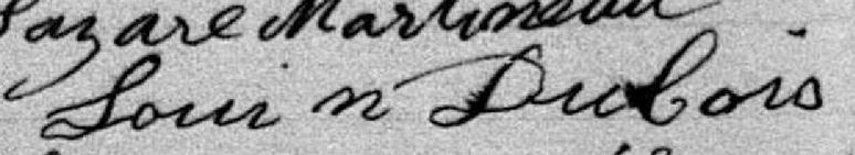 Signature de Louis N Dubois: 2 avril 1894 Signature de Louis N Dubois: 2 avril 1894