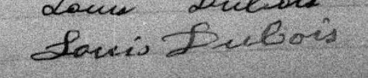 Signature de Louis Dubois: 18 janvier 1897 Signature de Louis Dubois: 18 janvier 1897