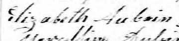 Signature de Elizabeth Aubain: 24 octobre 1836 Signature de Elizabeth Aubain: 24 octobre 1836