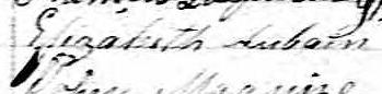 Signature de Elizabeth Aubain: 30 avril 1838 Signature de Elizabeth Aubain: 30 avril 1838