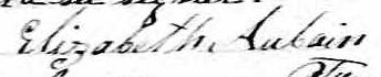 Signature de Elizabeth Aubain: 7 juin 1847 Signature de Elizabeth Aubain: 7 juin 1847