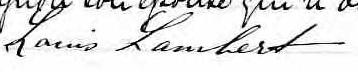 Signature de Louis Lambert: 20 avril 1872 Signature de Louis Lambert: 20 avril 1872