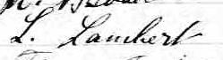 Signature de Louis Lambert: 3 mai 1873 Signature de Louis Lambert: 3 mai 1873