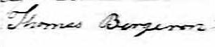 Signature de Thomas Bergeron: premier avril 1844 Signature de Thomas Bergeron: premier avril 1844